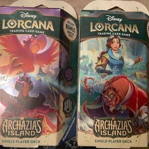 Disney Lorcana Trading Card Game Deck - Red, Blue, Purple
